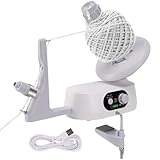 GIATAISH Rechargeable Portable Electric Yarn Winder,Upgraded Design for 10 oz Capacity,Stepless Speed Control Automatic Yarn Spinning Machine Ideal for Crochet Enthusiasts - Gray