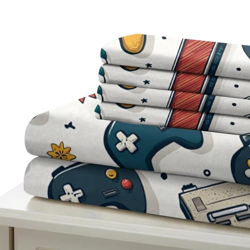 Drap de couette lavable machine anti-tache housse manettes de jeu 3D - 7