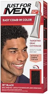 Just For Men Easy Comb-In Color, Hair Coloring for Men with Comb Applicator - Jet Black, A-60