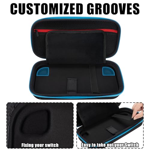 Glamgen Carrying Travel Case for Nintendo Switch 2 2025, Large Capacity Hard Shell Case with 11 Game Card Slots and Mesh Bag, Hard Shell Protective Travel Carry Cases for Switch 2 Accessories -Black by Glamgen - Image 5