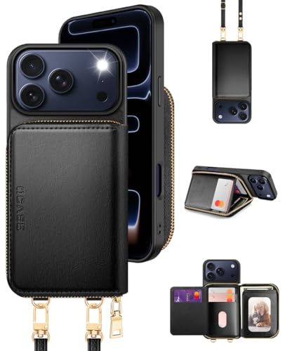 Étui Portefeuille iPhone 17 Pro OCASE avec Bandoulière pour Sorties et Shopping