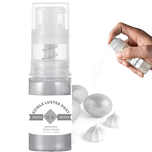 食品着色料光沢粉末 14ML マカロン銀粉 食用キラキラ 無香料 着色料 食品着色料 食用色素 食用色素 ケーキ飾る お菓子 料理 DIY 子供食べ物 ケーキ用 食品着色料 (銀)