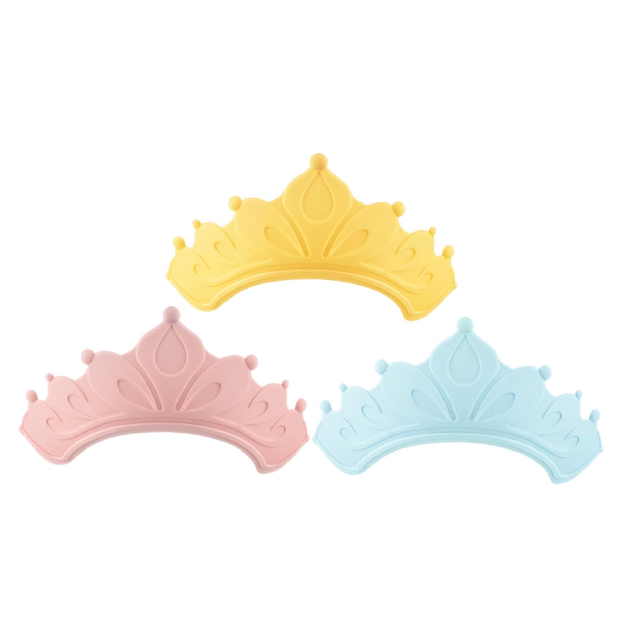 WOFASHPURET Cartoon Design Baby Shower Cap 3pcs Children's Hair Washing Hat Crown and Eye Ear Shield