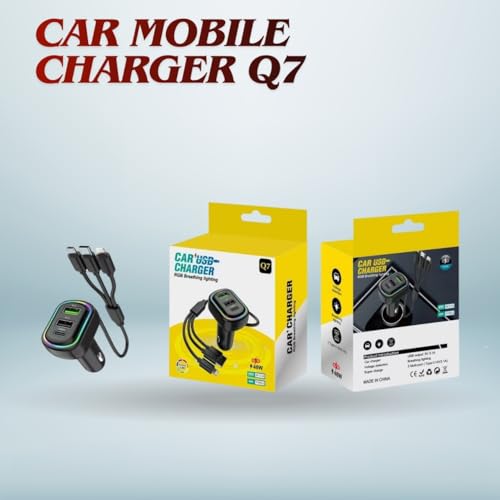 Image of MAXXOX 48W Car Power 16 Fast Car Charger with Dual Output, 48 Watts Total Fast Charging, Adapter for i -Phone & Android Smartphones and Tablets and Other Electronic Devices (Black)