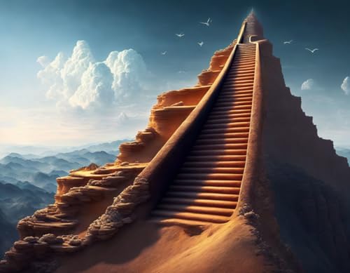 Toile Stairway to Heaven GerRit pour agrandir visuellement un mur blanc