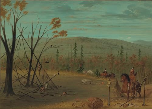 Tableau les frères revenant de leur chasse d'automne Catlin toile 60x90