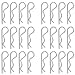 BokWin 24 Pack Silver Galvanized R Clips, Hitch Pins Clip, Spring Retaining Wire & Cotter Pins Kit for Trailer & Tractor Equipment - Hair Pins Heavy Gauge Industrial-Strength (3x60mm)
