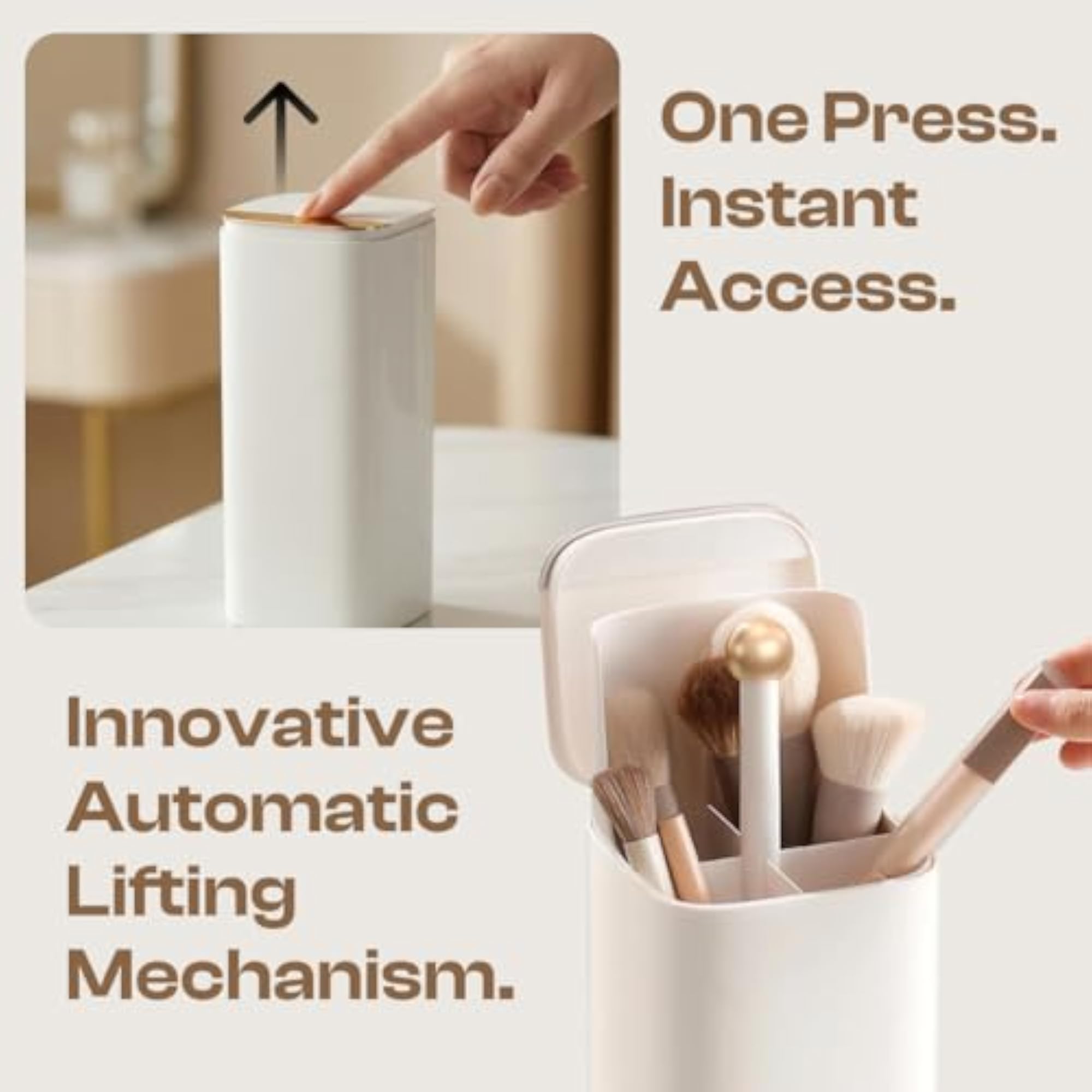 Automatic Lifting Makeup Brush Holder