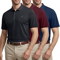 3 Pack Dry Fit UPF Polo Golf Shirts for Men only .99: eDeal Info