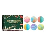 Erwachsene Schaumbad - Weihnachten Bunte Badewanne Bubbles,6 Stücke Lang Anhaltend Feuchtigkeit Blütenduft Pflanzen Salz Ball Für Männer Frauen Mädchen Mama Oma