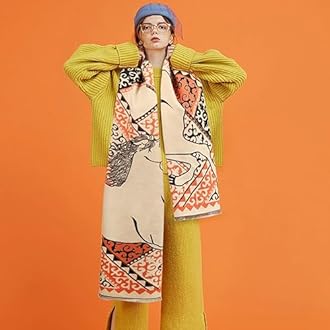 EXTREE Scarfs for Women Pashmina Silky Shawl Wrap for Evening Dressing Blanket Open Front Poncho Cape