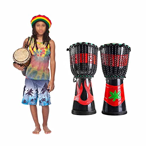 Afrikaanse Drum Afrikaanse Drums Handgeschilderde Djembe Drums Mahonie Geitenleer Drumhead voor Kinderen Beginners 8… - Image 3