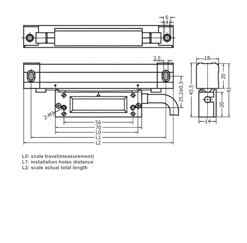 Kit Completo de Indicador Lineal Digital 2 Ejes miniatura 7