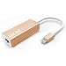 Produktbild AUCAS RJ45-Ethernet-Adapter mit USB 2.0/3.0 zu Gigabit Ethernet-Netzwerkadapter -USB zu Ethernet-LAN-Adapter (3 Port 100Mbps Type-c Champagne Gold)