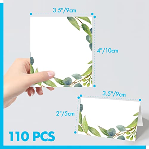 image for Gethelud 110 PCS Plant Design Tent Cards, Small Place Cards for Weddin