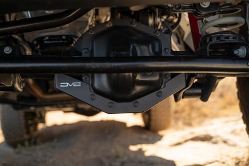 Image of DV8 Front Skid Plate for 2018-26 Jeep Wrangler JL & 2020-26 Gladiator JT | Differential Protection, Protects the Front Differential & Pinion, 5mm Steel Construction, Fully Bolt-On, Powder Coated Black