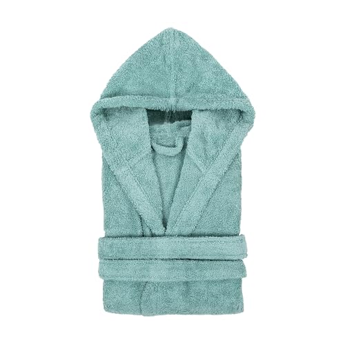 TRAMAS+ Albornoz Capucha 450 Gr. LISO T.m-Verde Bathrobe, Tiffany Green, M TRAMAS+ Albornoz Capucha 450 Gr. LISO T.m-Verde Bathrobe, Tiffany Green, M
