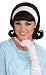 Forum Novelties Womens 50's Flip Wig with Headband, Black, One Size