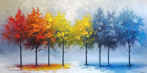 Diamond Painting Adulte pour Décoration Murale Salon, Peinture Diamant Kit Arbres 5D