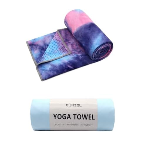 Eunzel Yoga Towel Purple & Blue | Yoga Towel Blue(Bundle) Cover