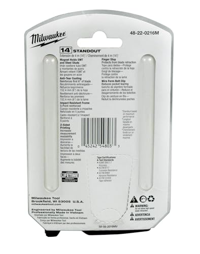 Milwaukee 48-22-0216M 16 ft. x 1.3 in. Wide Blade Magnetic Tape Measure - image 4
