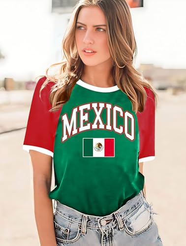 Mexico Shirts for Women: Mexican Graphic Tees Mexican Tops Casual Vacation Short Sleeve T Shirts4