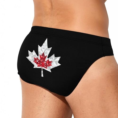 Diamond Maple Canada Flag Mens Swim Briefs Quick Dry Triangle Trunks Swimsuit Swimming Bikini Swimwear3