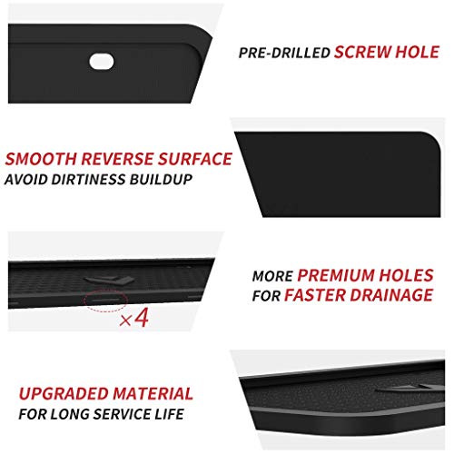 Aujen Silicone License Plate Frame,2 PCS License Plate Frames, 100% Street Legal for US Standard Cars, Rattle-Proof and Easy Installation License Plate Holder (Black)…