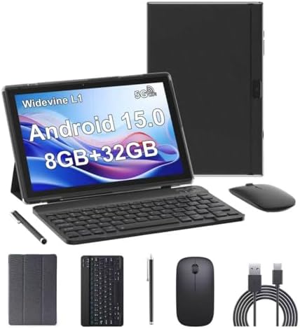 Tablet Android 15, tablets de 10 polegadas, 8 GB de RAM + 32 GB d...