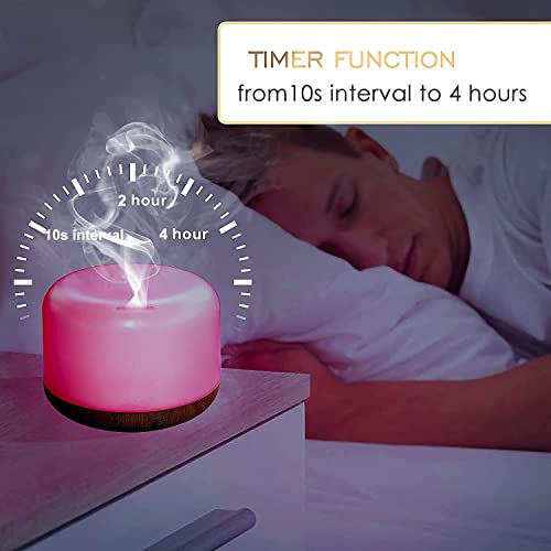 Image of Bedroom Humidifier for Sleep Essential Oil Diffuser with Flame Effect Night Light Ultrasonic Cool Mist Air Quiet USB Auto Shut Off Aromatherapy Diffuser (Fragrant Oil Humidifier)
