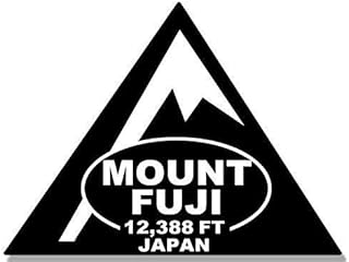 MAGNET 3x4 inch Triangle Shaped Mount Fuji Sticker (Climbed Feet Climb Hike Japan mt) Magnetic vinyl bumper sticker sticks to any metal fridge, car, signs