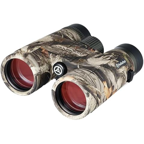 TecTecTec BPRO Wild 10x42 ED Hunting Binoculars Outdoors Bird Watching HD Professional Binoculars with Phone Mount Strap Carrying Bag for Travel Sports, and Wildlife Scenery - Camo Cover