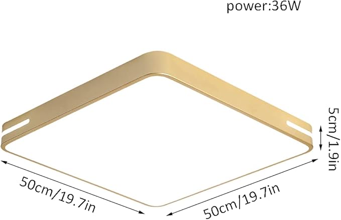 CHENKUI CHENKUI 36W 3154lm LED-plafondlamp Ultradunne 1,9 Inch Verzonken Plafondlamparmatuur Driekleurige Dimbare Plafondverlichting Huishoudelijke Rechthoekige Platte Lamp Voor Slaapkamer, Keuken, Entree photo 2