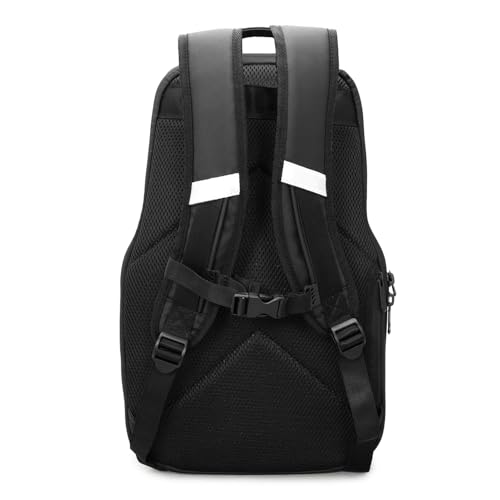 Image of Royal Enfield Hard Case GT V2 Backpack | Durable Hard Shell Front - Moulded ABS construction | Secure Laptop Compartment | Sternum strap- slider trims & secure snap buckle|20 L capacityBLACK One Size