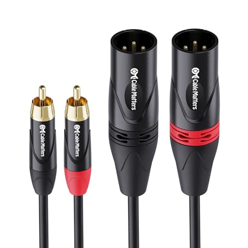 Cable Matters Dual RCA to XLR Unbalanced Interconnect Cable - 10ft, XLR to RCA Cable, Male to Male by Cable Matters - Used condition - US$11.19