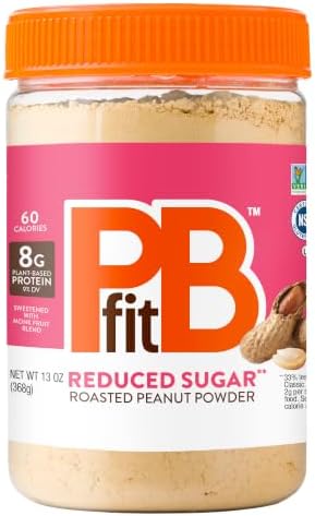 PBfit Reduced Sugar Peanut Butter Powder 13 oz, 8g Protein