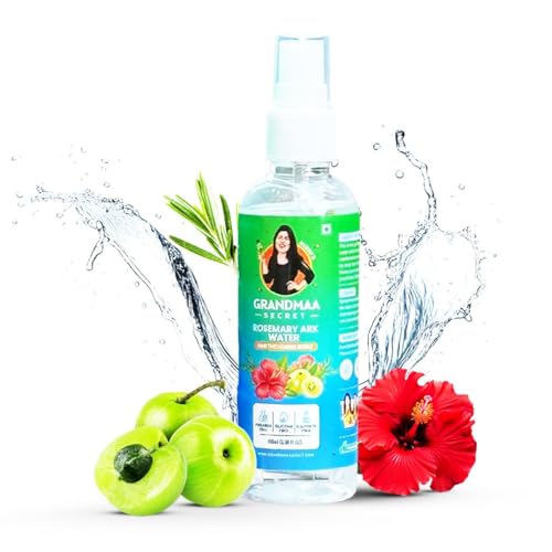Image of NIDHI'S GRANDMAA SECRET Rosemary Water Ark | Hair Thickening Mist, Natural Rosemary Water Spray for Thick Hair | Pure Distillate | Suitable for All Hair Types | 50 mL