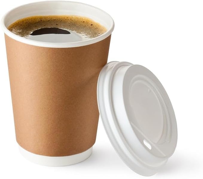 Inoverse Lot de 1000 Couvercles pour Gobelets à Café 90 mm – Couvercles en Plastique Blancs Anti-Fuite pour Gobelets en Carton – Couvercles à Boire pour Café, Thé et Boissons Chaudes à Emporter