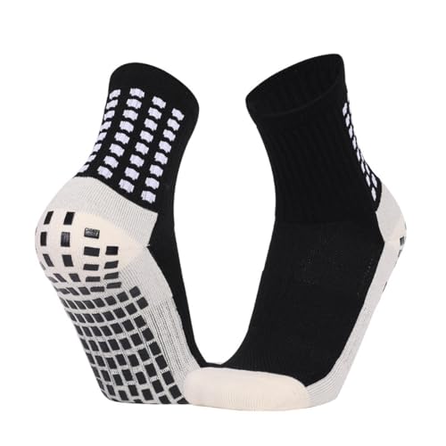 2 Set Kids Grip Soccer Socks with Shin Guard Sleeves, Anti-Slip for Ages 7-14 Youth Boys Football Basketball Training2