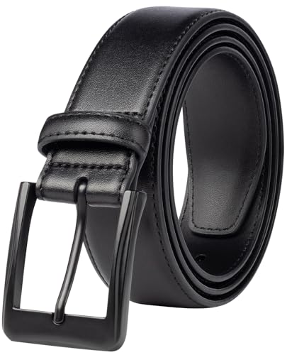 KM Legend Men's Leather Dress Belt-for Work Business and Casual