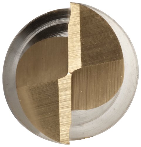 Image of 5160373 High Speed Steel (HSS) Square Nose End Mill, Inch, Double End, Weldon Shank, TiN Finish, 2 Flutes, 4.125 inch Overall Length, 0.4062 inch Cutting Diameter, 1 /2 inch Shank Diameter