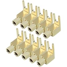 10 Pack Hi-Fi Banana Plug to Spade Adapter Plated Brass Connector with Dual-Angle Screw for Vintage Speaker/Audio Cables Wy-yp01