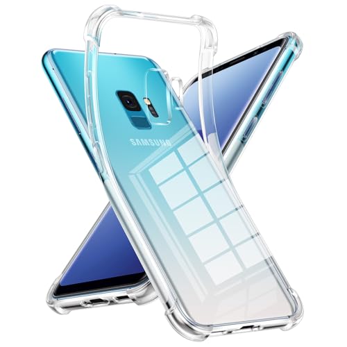 Xiltlly Cover per Samsung Galaxy S9 5.8 Pollici, Trasparente Custodia Antiurto Silicone Ultra Sottile Morbido, Bumper Resistente Anti-Graffio Sottile Morbida TPU Protettiva Case per Samsung S9