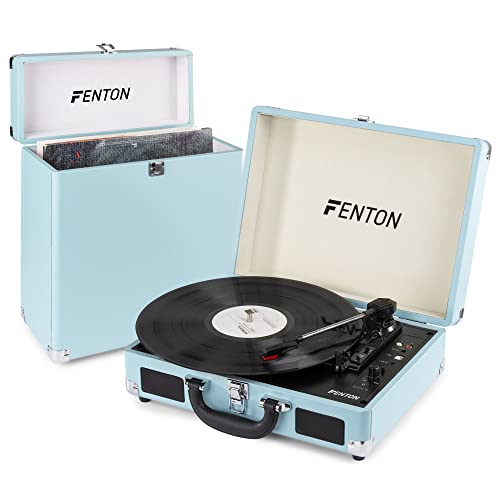 Fenton RP115 Platine Vinyle Vintage avec Valise de Rangement – Bleu, fonctionnalité Bluetooth, Tourne Disque avec Haut… - Les Beatles, Paul McCartney, John Lennon, RIngo Starr, George Harrison Fenton RP115 Platine Vinyle Vintage avec Valise de Rangement - Bleu, fonctionnalité Bluetooth, Tourne Disque avec Haut…