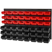SucceBuy Wall Mounted 48-Piece Storage Bins Panel