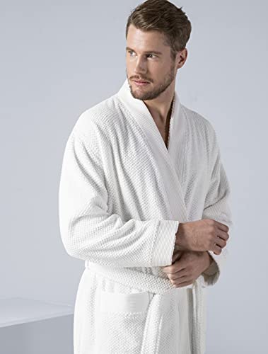 Organic Turkish Cotton Terry Hooded Kimono Bathrobe, Robe for Men4