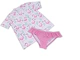  Doux Soleil - Conjunto de bañador con protección UV UPF50 + California flamenco Flamenco/rosa. 4 años