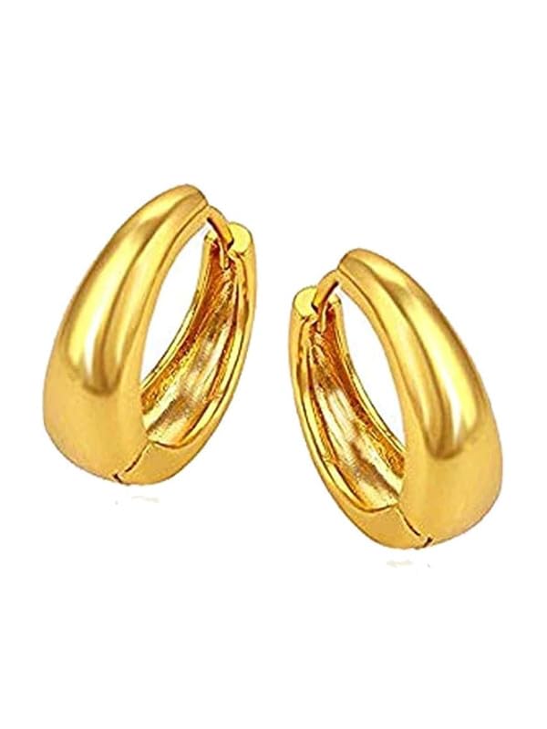 fimbul Steel and Gold Hoop Earrings for Women,Men's and Girls-picture-52