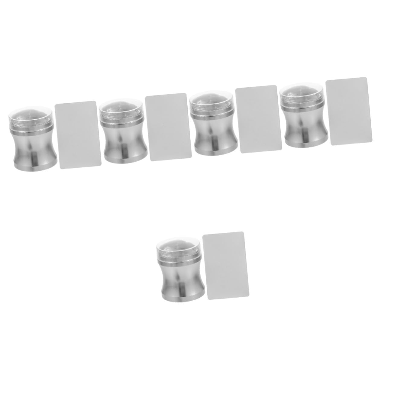 Beavorty 5 Juegos De Sellos De Silicona Para Decoración De Uñas Estampador De Uñas Con Punta Francesa Sello De Uñas Con Punta Francesa Estampador De Uñas De Gelatina Kit De Plantillas