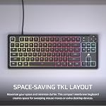 CORSAIR K55 CORE TKL RGB Gaming Keyboard – Tenkeyless, 8-Zone RGB, Quiet Membrane Keys, Spill Resistant, Media Keys, 1000Hz Polling – NA Layout – Black